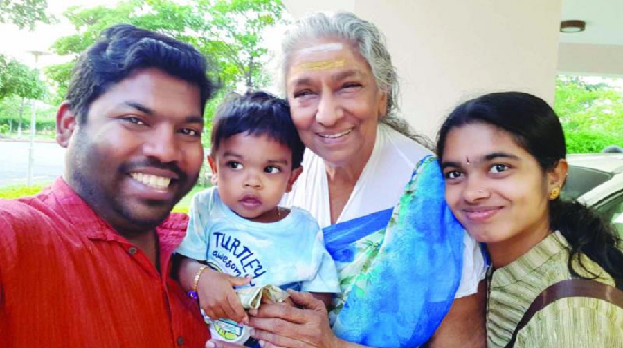 S Janaki Family